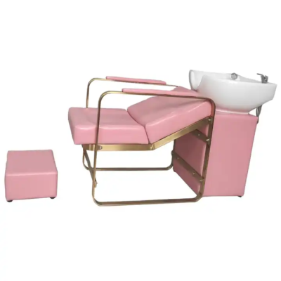 pink shampoo chair